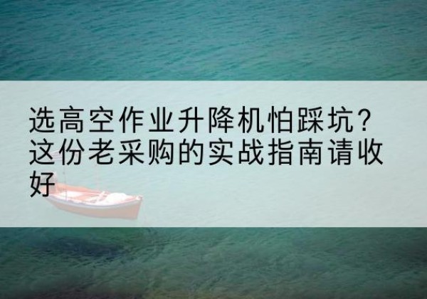 泗县高空作业升降机厂家推荐-选高空作业升降机怕踩坑？这份老采购的实战指南请收好